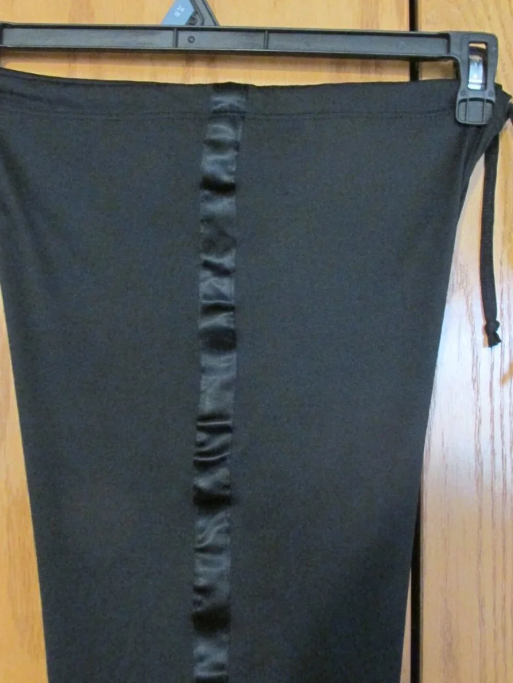 TUXEDO GIRL'S SIZE L PANTS BLACK WIDE LEG JERSEY KNIT DANCE COSTUME ADJUSTABLE D